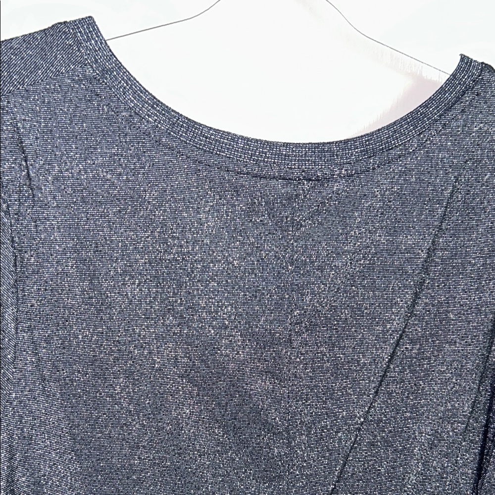 Colsie Black Shimmery V-Neck Pajama Romper XL - Picture 11 of 12